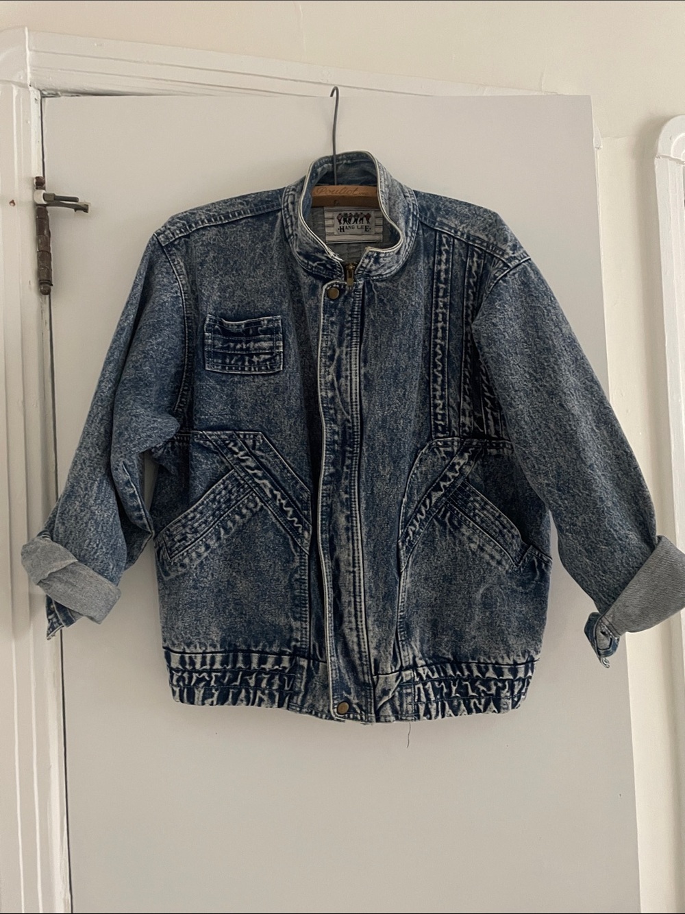 Vintage 90s Boxy Fit Acid Wash Jean Jacket